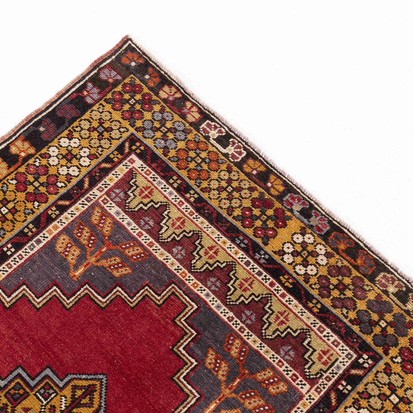 Oriental Rug Anatolian Handmade Wool On Wool 102 X 166 Cm - 3' 5'' X 5' 6'' Red C014 ER01