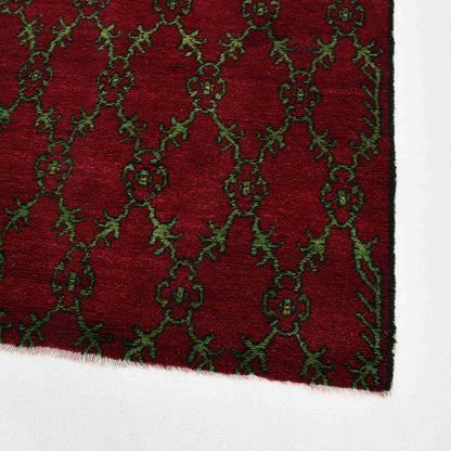 Oriental Rug Anatolian Handmade Wool On Wool 103 X 209 Cm - 3' 5'' X 6' 11'' Burgundy C021 ER01