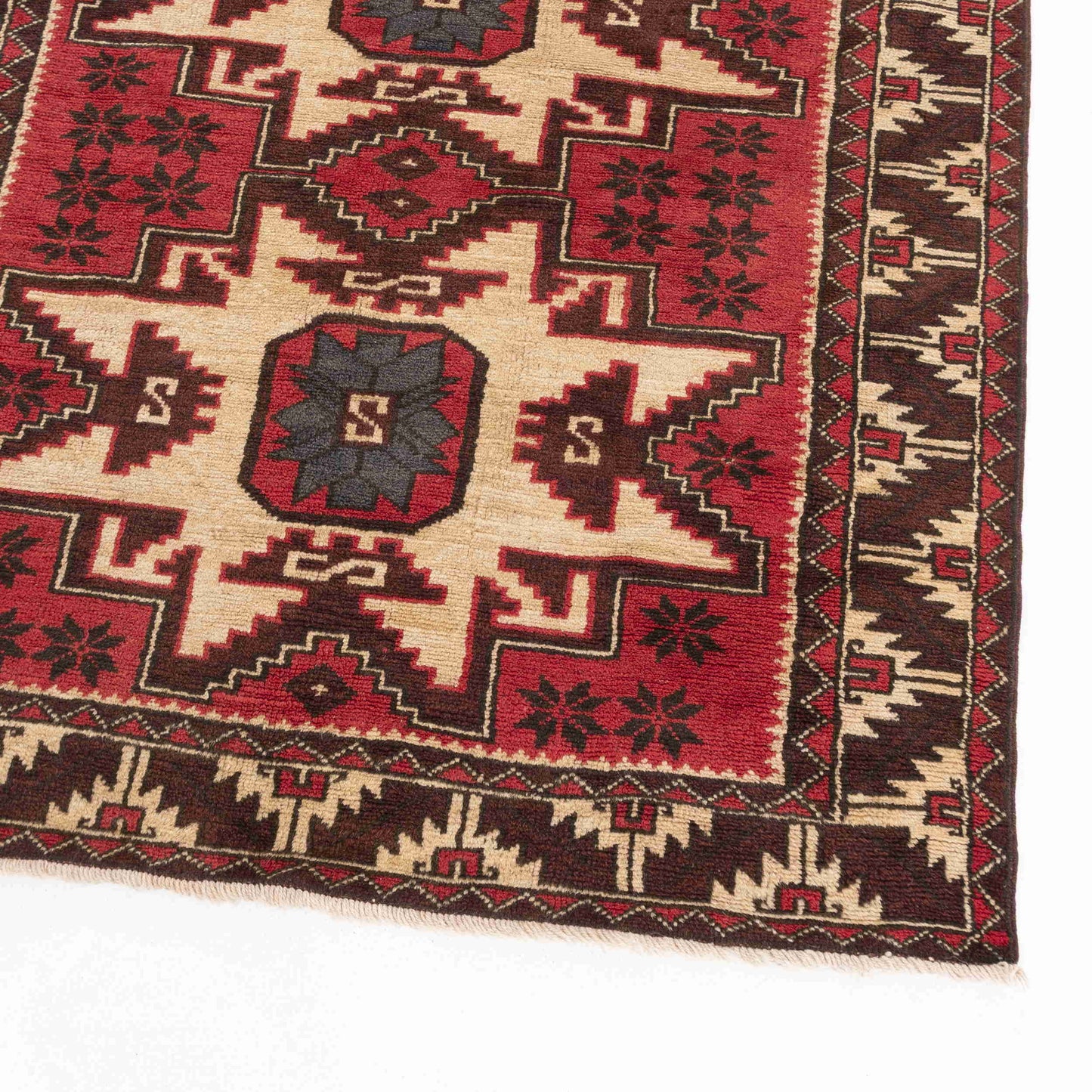 Oriental Rug Anatolian Handmade Wool On Wool 104 X 166 Cm - 3' 5'' X 5' 6'' Red C014 ER01