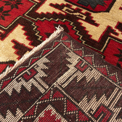 Oriental Rug Anatolian Handmade Wool On Wool 104 X 166 Cm - 3' 5'' X 5' 6'' Red C014 ER01