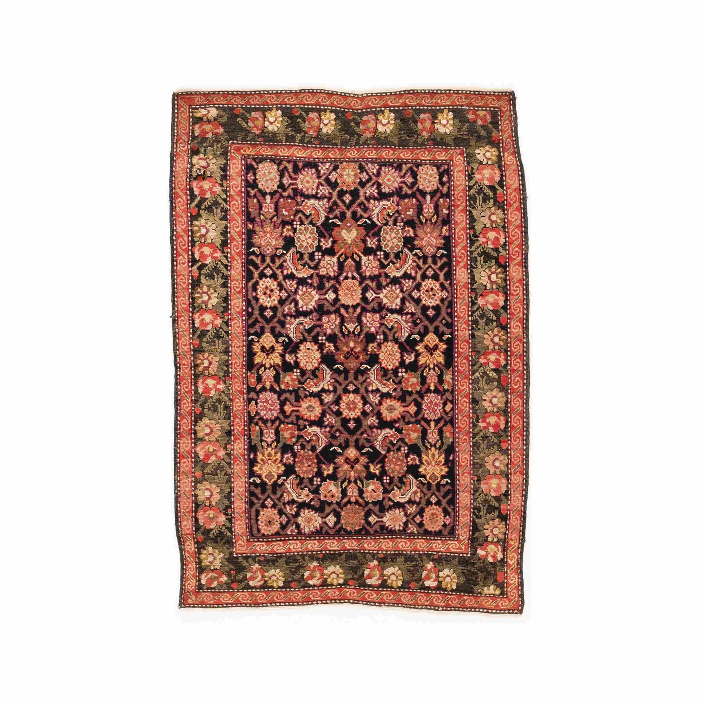 Oriental Rug Anatolian Handmade Wool On Wool 105 X 155 Cm - 3' 6'' X 5' 2'' Orange C011 ER01