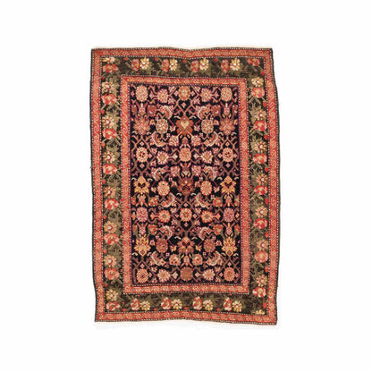 Oriental Rug Anatolian Handmade Wool On Wool 105 X 155 Cm - 3' 6'' X 5' 2'' Orange C011 ER01