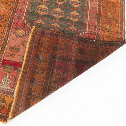 Oriental Rug Anatolian Handmade Wool On Wool 108 X 150 Cm - 3' 7'' X 5' Orange C011 ER01