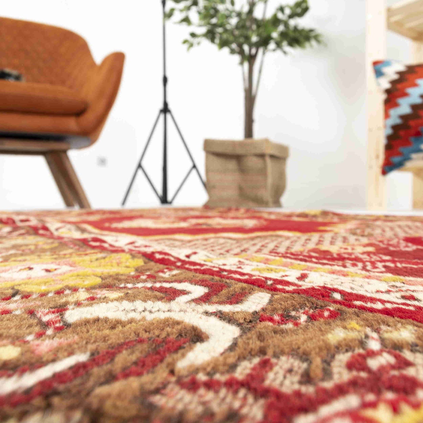 Oriental Rug Anatolian Handmade Wool On Wool 108 X 160 Cm - 3' 7'' X 5' 3'' Red C014 ER01