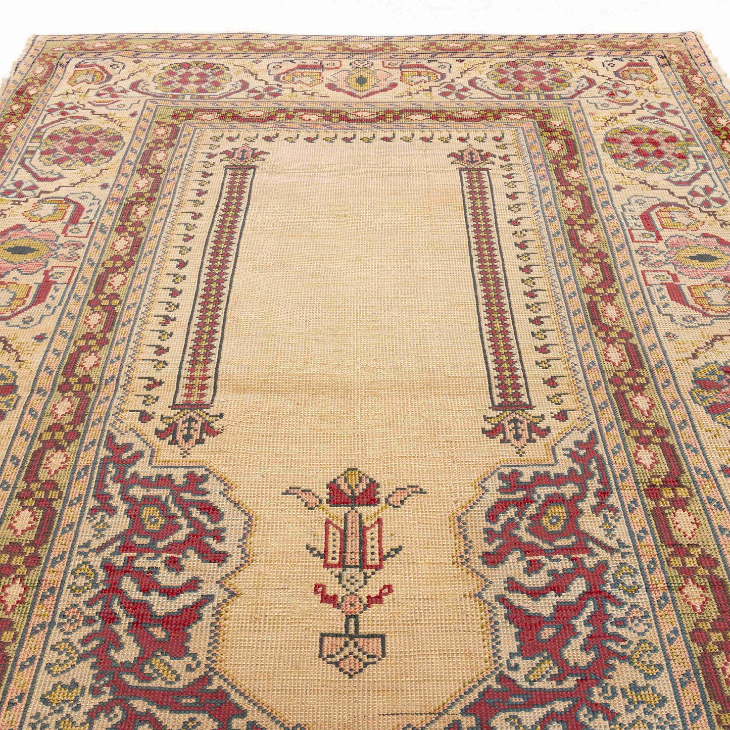 Oriental Rug Anatolian Handmade Wool On Wool 110 X 145 Cm - 3' 8'' X 4' 10'' Stone C009 ER01