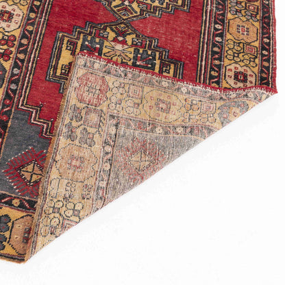 Oriental Rug Anatolian Handmade Wool On Wool 110 X 176 Cm - 3' 8'' X 5' 10'' Red C014 ER01