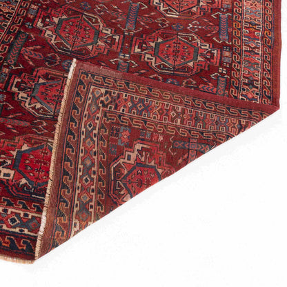 Oriental Rug Anatolian Handmade Wool On Wool 110 X 200 Cm - 3' 8'' X 6' 7'' Red C014 ER01