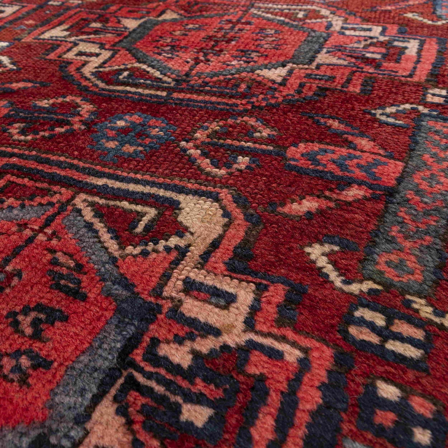 Oriental Rug Anatolian Handmade Wool On Wool 110 X 200 Cm - 3' 8'' X 6' 7'' Red C014 ER01