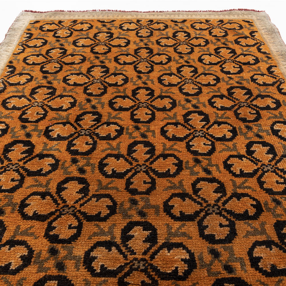 Oriental Rug Anatolian Handmade Wool On Wool 114 X 160 Cm - 3' 9'' X 5' 3'' Orange C011 ER01