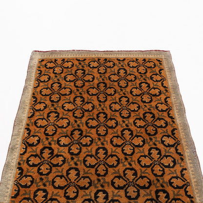 Oriental Rug Anatolian Handmade Wool On Wool 114 X 160 Cm - 3' 9'' X 5' 3'' Orange C011 ER01