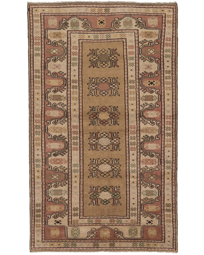 Oriental Rug Anatolian Handmade Wool On Wool 114 X 190 Cm - 3' 9'' X 6' 3'' Stone C009 ER01
