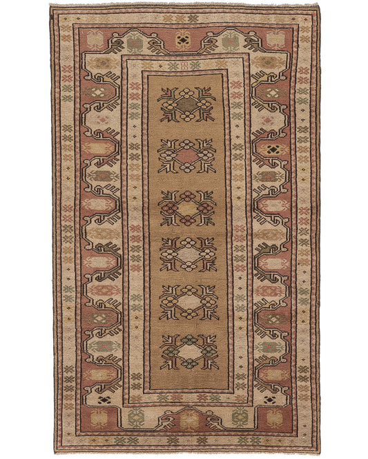 Oriental Rug Anatolian Handmade Wool On Wool 114 X 190 Cm - 3' 9'' X 6' 3'' Stone C009 ER01