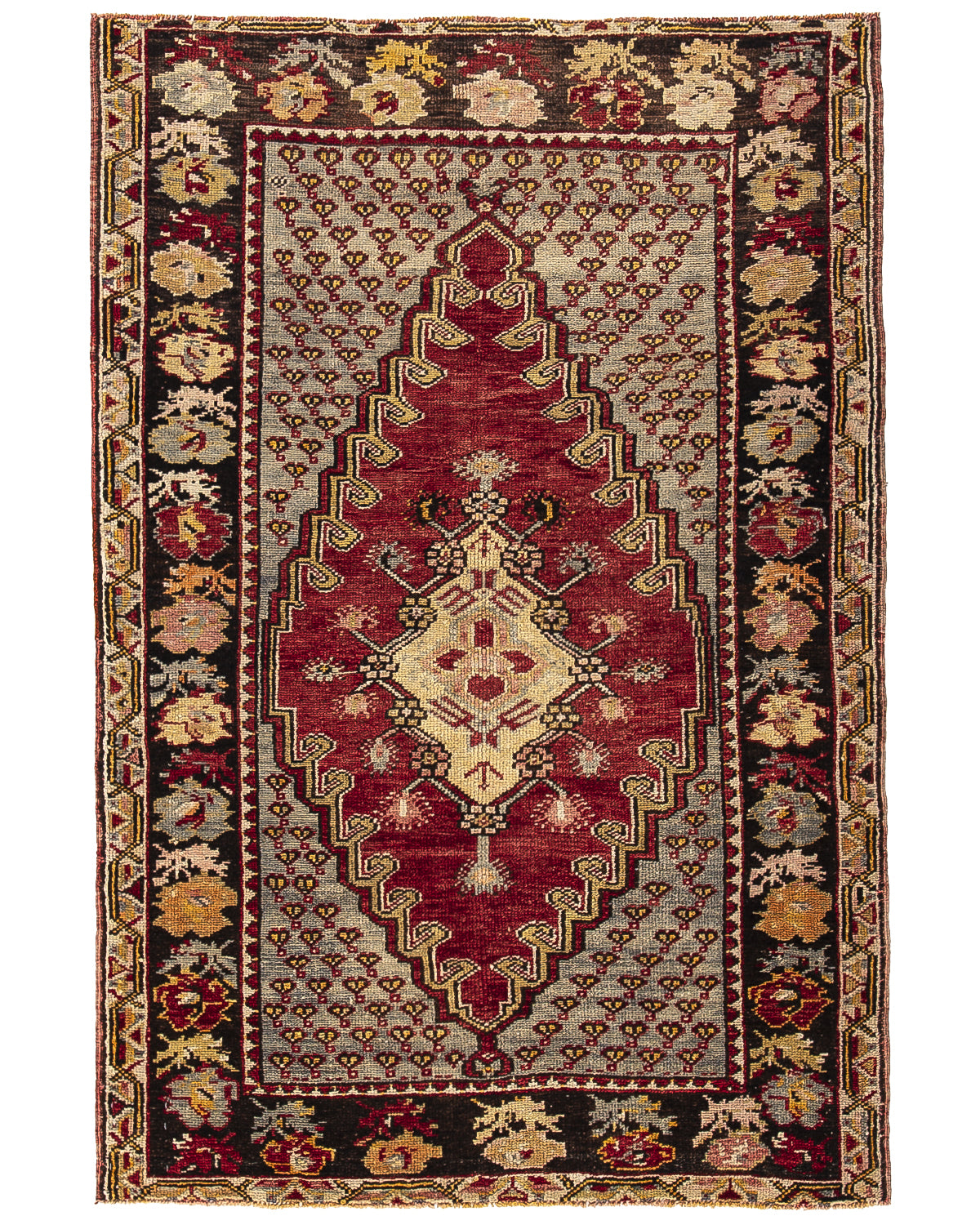 Oriental Rug Anatolian Handmade Wool On Wool 116 X 170 Cm - 3' 10'' X 5' 7'' Red C014 ER01