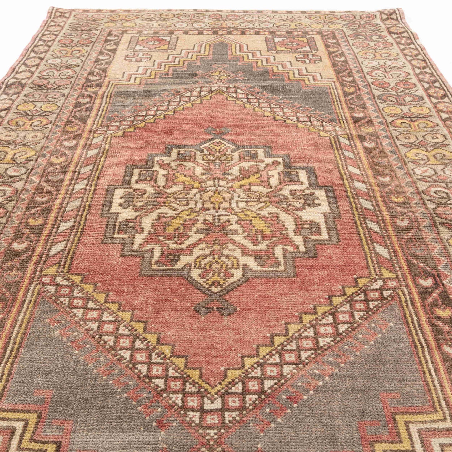 Oriental Rug Anatolian Handmade Wool On Wool 116 X 191 Cm - 3' 10'' X 6' 4'' Sand C007 ER01