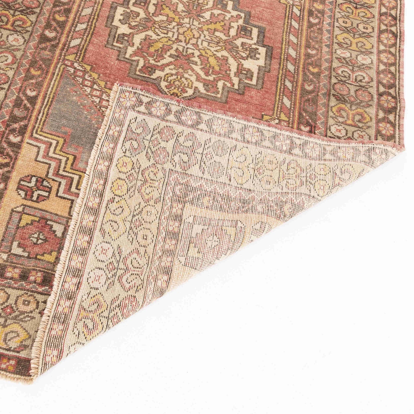 Oriental Rug Anatolian Handmade Wool On Wool 116 X 191 Cm - 3' 10'' X 6' 4'' Sand C007 ER01