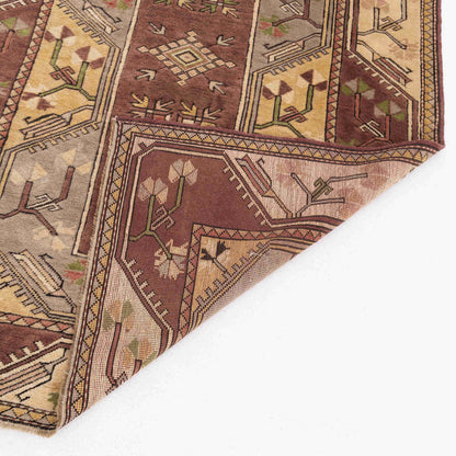 Oriental Rug Anatolian Handmade Wool On Wool 119 X 210 Cm - 3' 11'' X 6' 11'' Brown C005 ER01