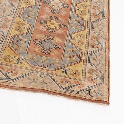 Oriental Rug Anatolian Handmade Wool On Wool 120 X 198 Cm - 4' X 6' 6'' Yellow C006 ER01