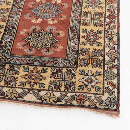 Oriental Rug Anatolian Handmade Wool On Wool 120 X 200 Cm - 4' X 6' 7'' Red C014 ER01