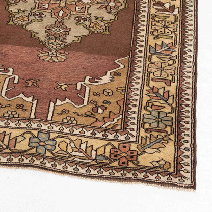 Oriental Rug Anatolian Handmade Wool On Wool 122 X 173 Cm - 4' 1'' X 5' 9'' Brown C005 ER01