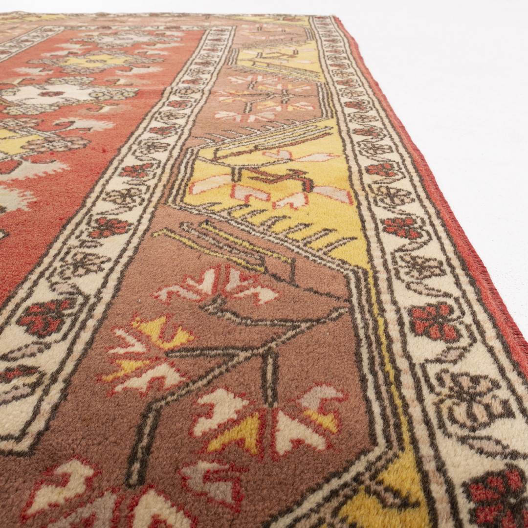 Oriental Rug Anatolian Handmade Wool On Wool 122 X 216 Cm - 4' 1'' X 7' 2'' Red C014 ER01