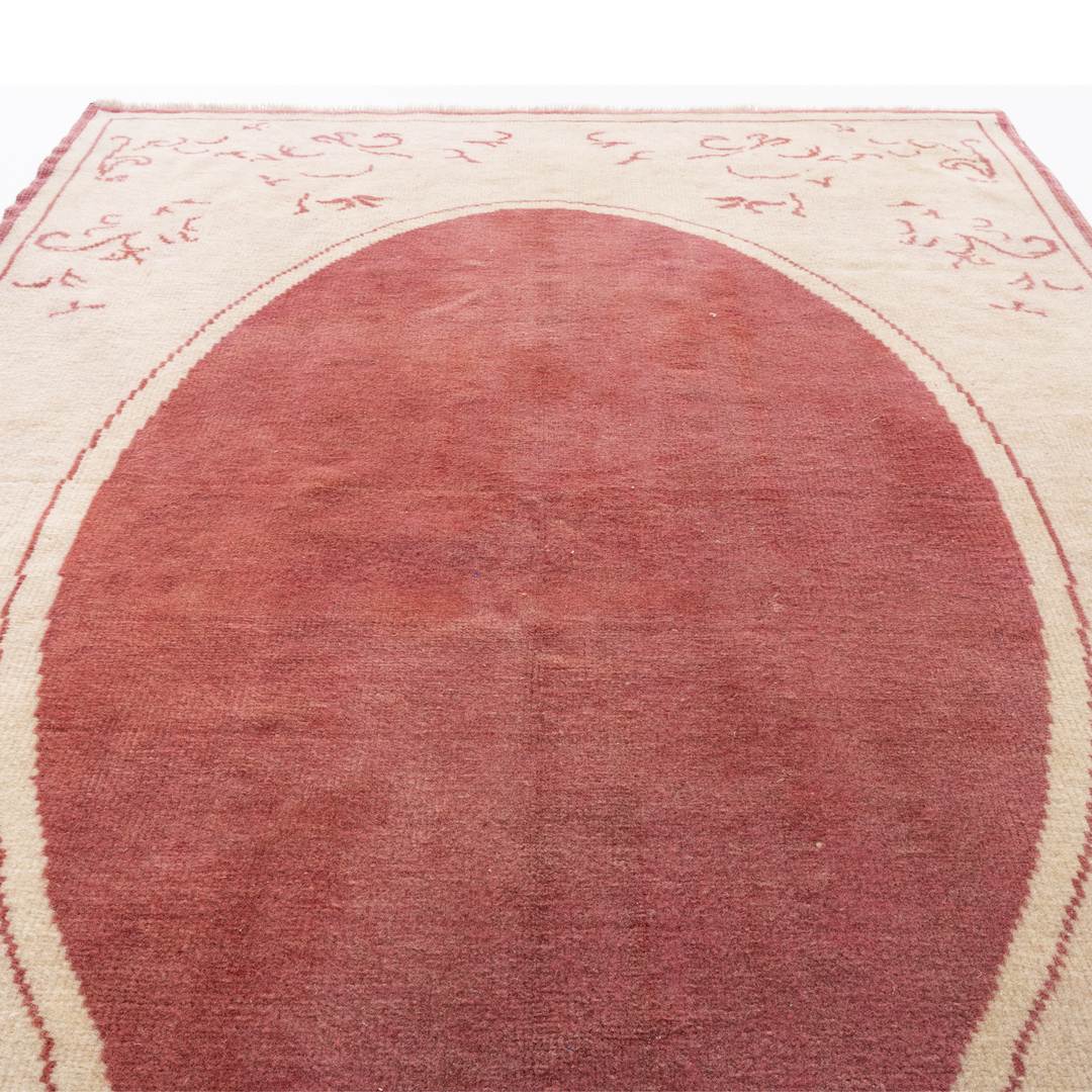 Oriental Rug Anatolian Handmade Wool On Wool 123 X 162 Cm - 4' 1'' X 5' 4'' Red C014 ER01