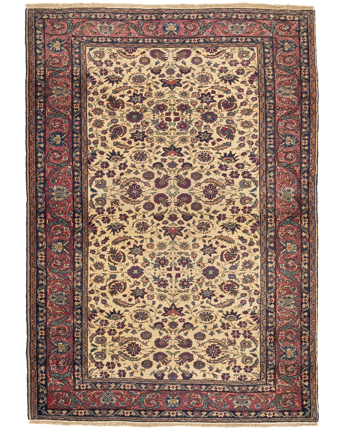 Oriental Rug Anatolian Handmade Wool On Wool 123 X 173 Cm - 4' 1'' X 5' 9'' Pink C004 ER01