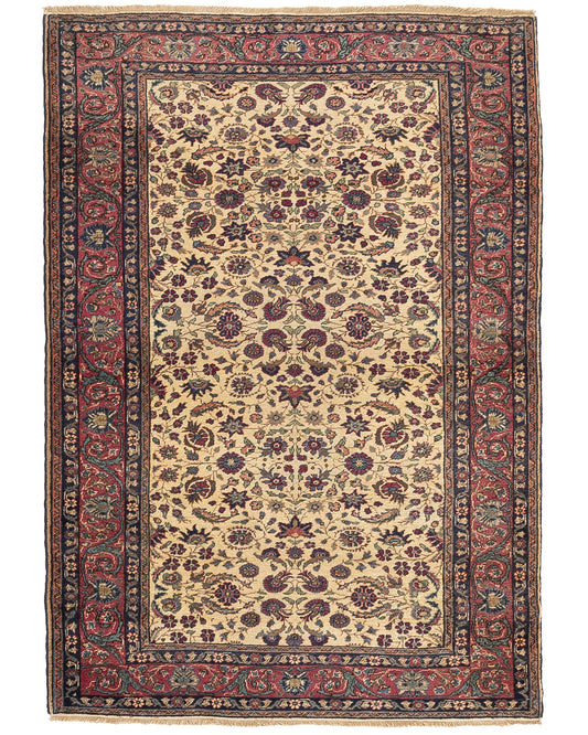 Oriental Rug Anatolian Handmade Wool On Wool 123 X 173 Cm - 4' 1'' X 5' 9'' Pink C004 ER01