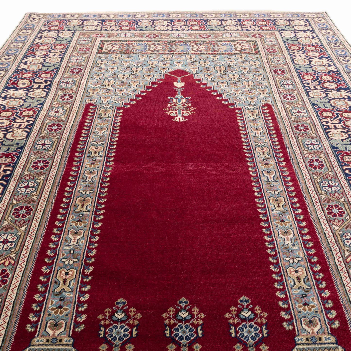 Oriental Rug Anatolian Handmade Wool On Wool 125 X 176 Cm - 4' 2'' X 5' 10'' Burgundy C021 ER01