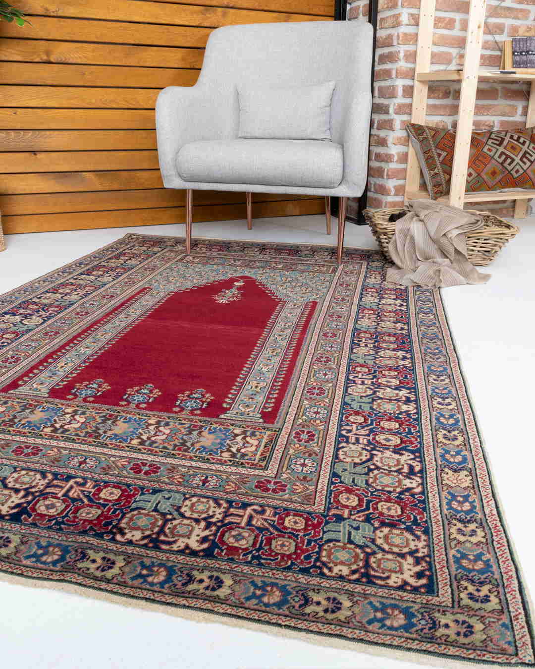 Oriental Rug Anatolian Handmade Wool On Wool 125 X 176 Cm - 4' 2'' X 5' 10'' Burgundy C021 ER01