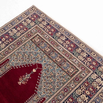 Oriental Rug Anatolian Handmade Wool On Wool 125 X 176 Cm - 4' 2'' X 5' 10'' Burgundy C021 ER01