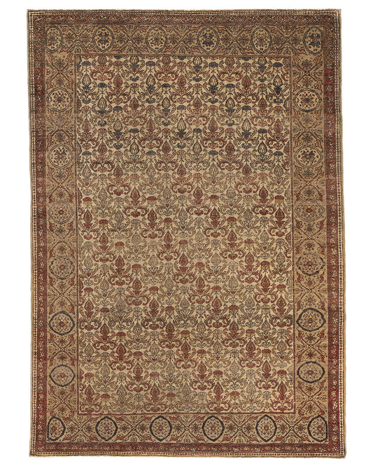 Oriental Rug Anatolian Handmade Wool On Wool 125 X 179 Cm - 4' 2'' X 5' 11'' Stone C009 ER01