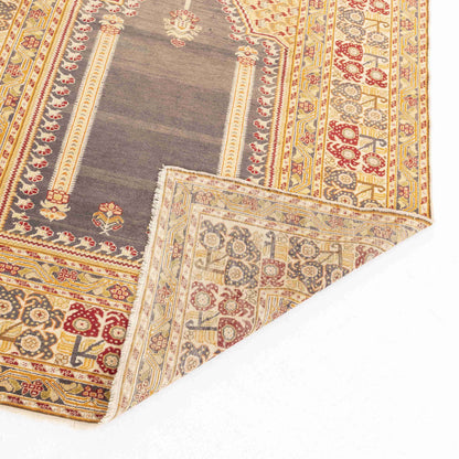 Oriental Rug Anatolian Handmade Wool On Wool 134 X 189 Cm - 4' 5'' X 6' 3'' Yellow C006 ER01