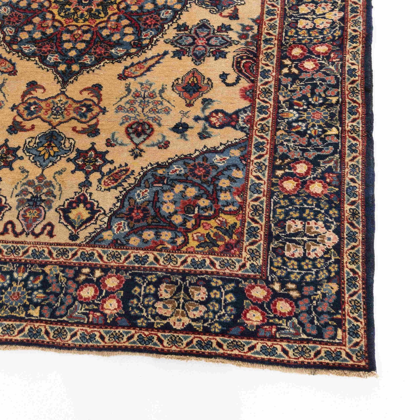 Oriental Rug Anatolian Handmade Wool On Wool 145 X 187 Cm - 4' 10'' X 6' 2'' Sand C007 ER01