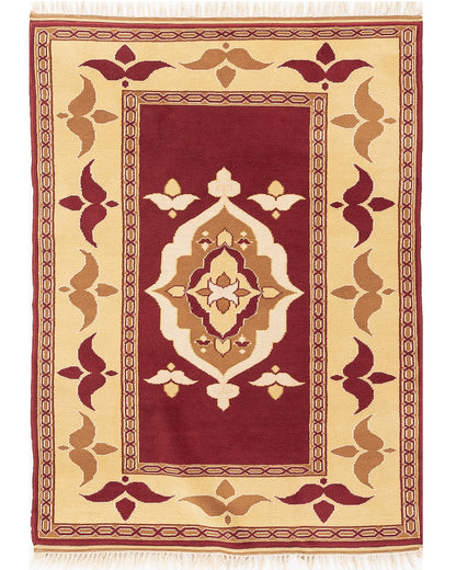 Oriental Rug Anatolian Handmade Wool On Wool 149 X 203 Cm - 4' 11'' X 6' 8'' Red C014 ER12