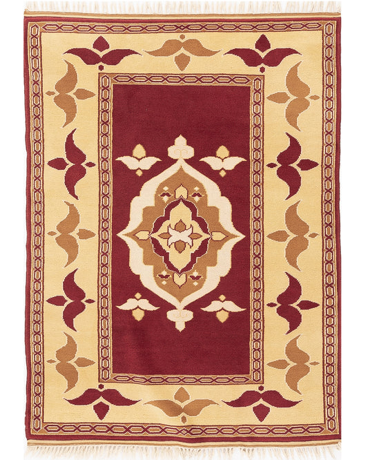 Oriental Rug Anatolian Handmade Wool On Wool 149 X 203 Cm - 4' 11'' X 6' 8'' Red C014 ER12