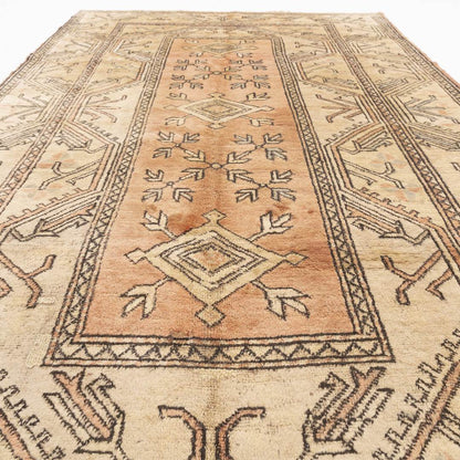 Oriental Rug Anatolian Handmade Wool On Wool 165 X 303 Cm - 5' 5'' X 10' Sand C007 ER12