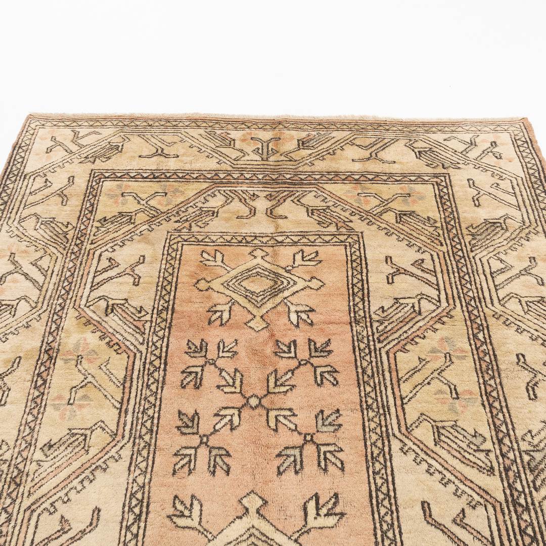 Oriental Rug Anatolian Handmade Wool On Wool 165 X 303 Cm - 5' 5'' X 10' Sand C007 ER12