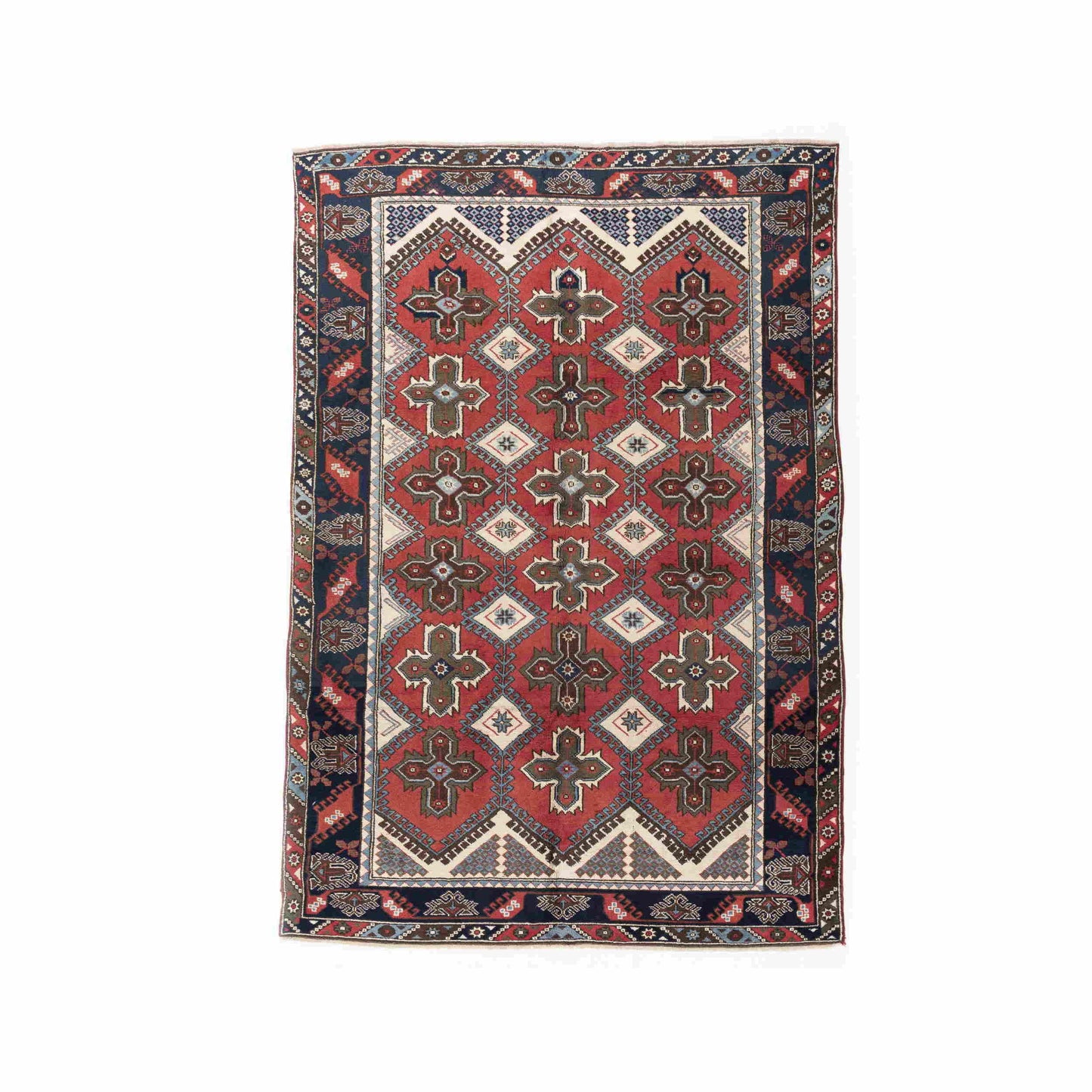 Oriental Rug Anatolian Handmade Wool On Wool 193 X 289 Cm - 6' 4'' X 9' 6'' Red C014 ER12