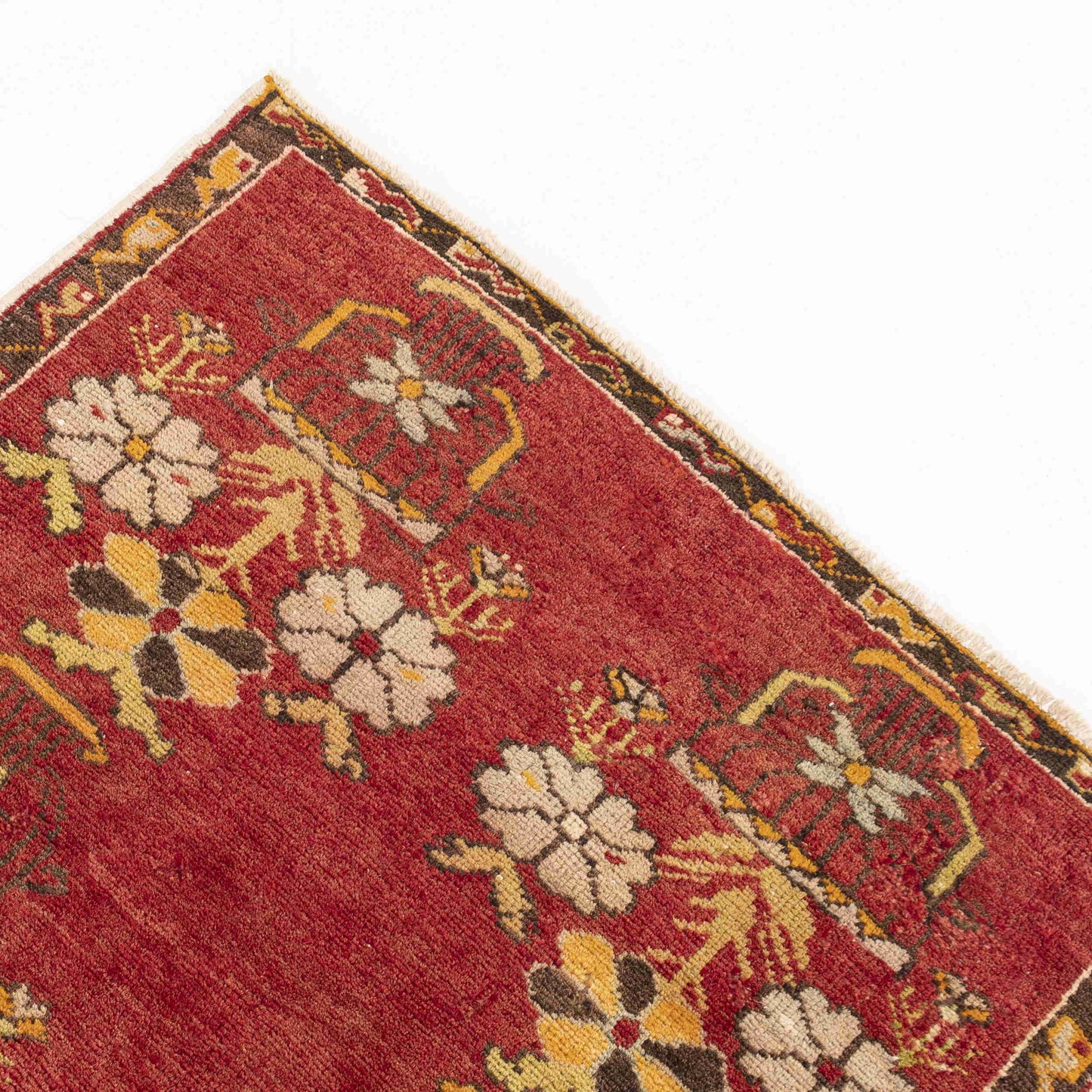 Oriental Rug Anatolian Handmade Wool On Wool 77 X 126 Cm - 2' 7'' X 4' 2'' Red C014 ER01