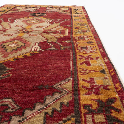 Oriental Rug Anatolian Handmade Wool On Wool 78 X 147 Cm - 2' 7'' X 4' 10'' Red C014 ER01