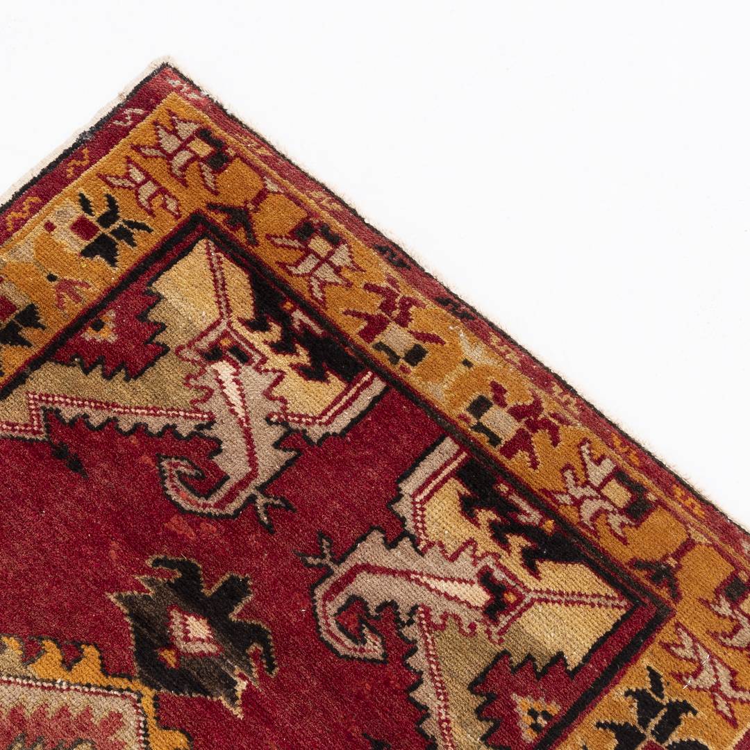 Oriental Rug Anatolian Handmade Wool On Wool 78 X 147 Cm - 2' 7'' X 4' 10'' Red C014 ER01