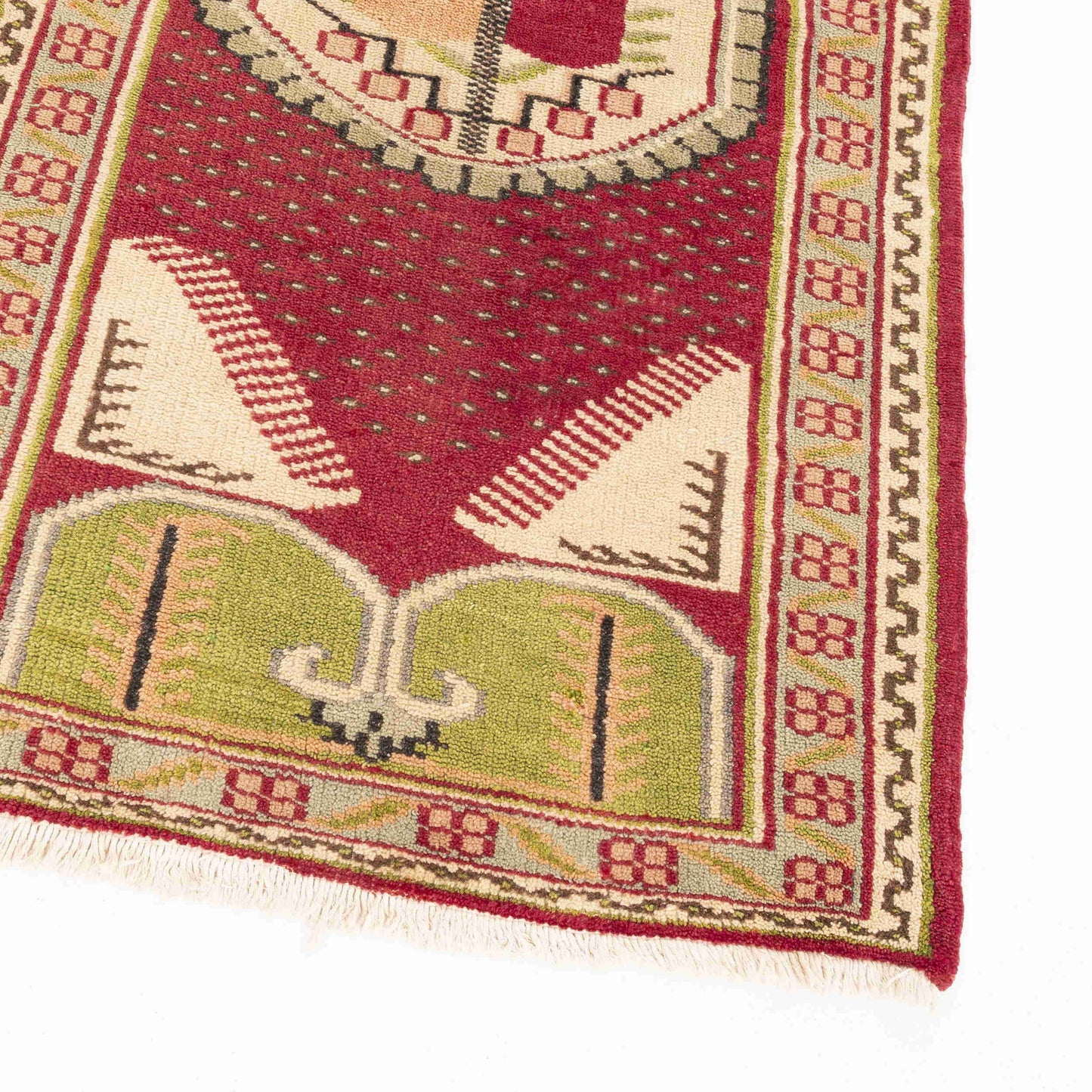 Oriental Rug Anatolian Handmade Wool On Wool 87 X 163 Cm - 2' 11'' X 5' 5''  Red C014 ER01