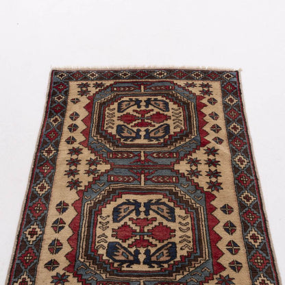 Oriental Rug Anatolian Handmade Wool On Wool 97 X 188 Cm - 3' 3'' X 6' 3'' Light Blue C013 ER01