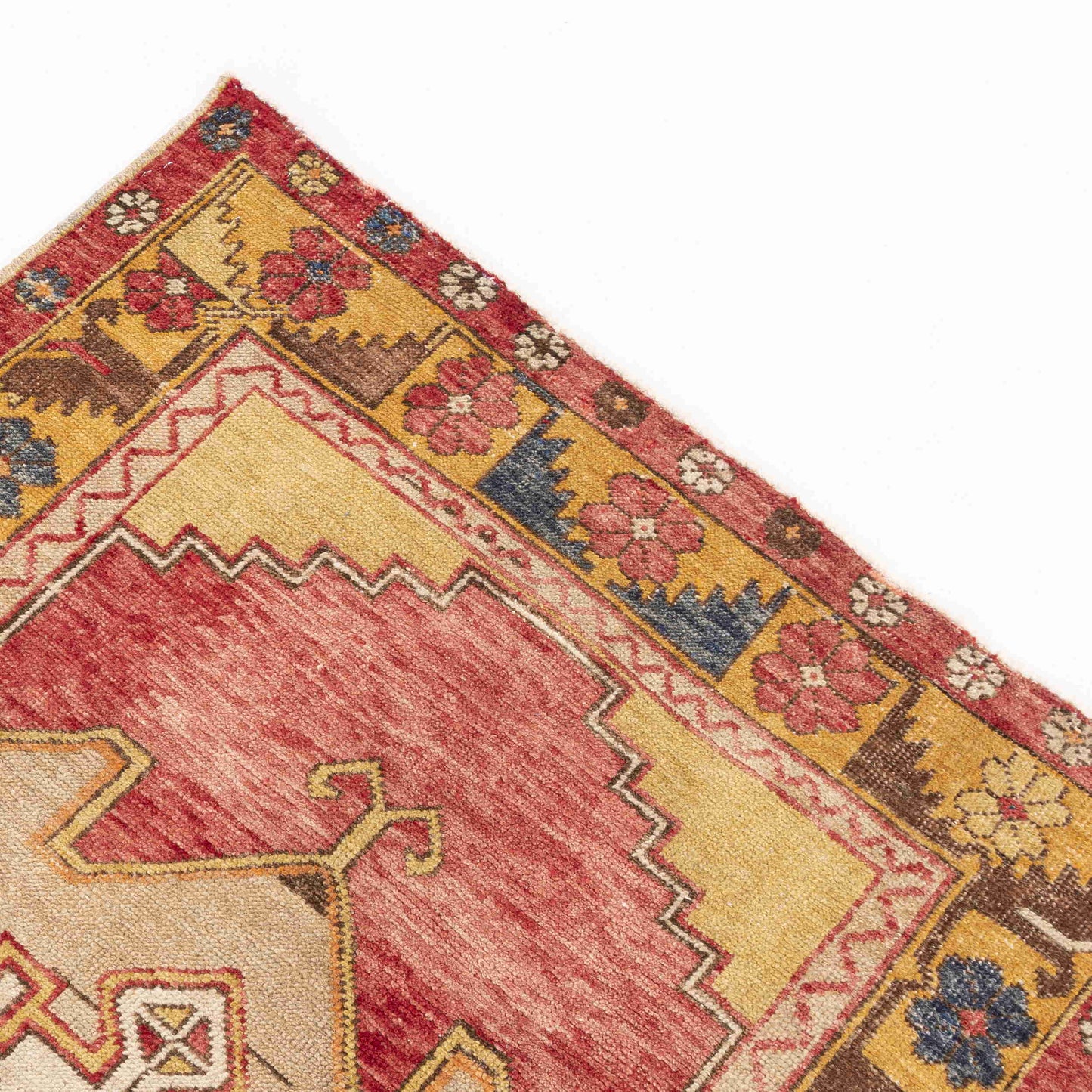 Oriental Rug Anatolian Handmade Wool On Wool 98 X 165 Cm - 3' 3'' X 5' 5'' Red C014 ER01