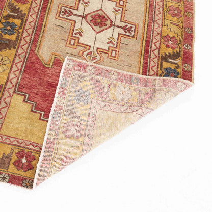 Oriental Rug Anatolian Handmade Wool On Wool 98 X 165 Cm - 3' 3'' X 5' 5'' Red C014 ER01