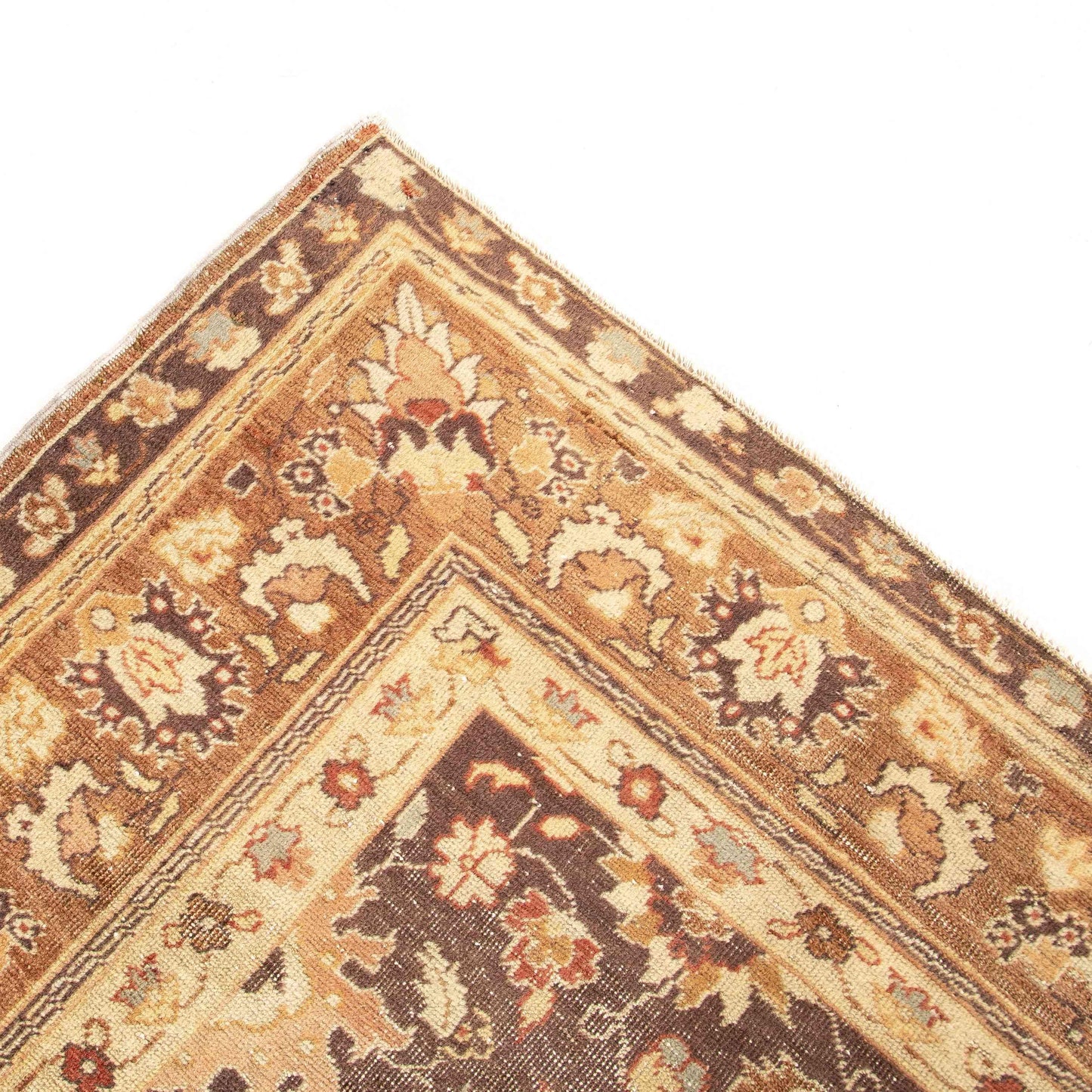 Oriental Rug Anatolian Handwoven Wool On Cotton 122 x 167 Cm - 4' 1'' x 5' 6'' Sand C007 ER01