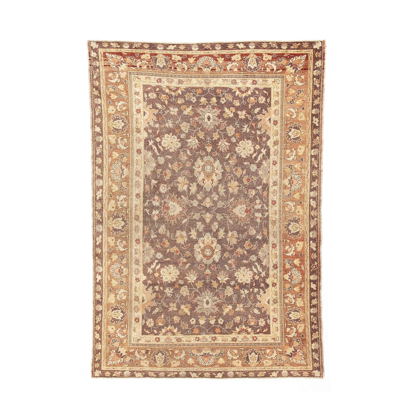 Oriental Rug Anatolian Handwoven Wool On Cotton 122 x 167 Cm - 4' 1'' x 5' 6'' Sand C007 ER01