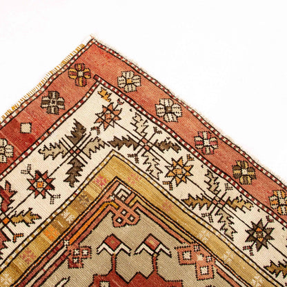 Oriental Rug Anatolian Handwoven Wool On Cotton 160 x 220 Cm - 5' 3'' x 7' 3'' Red C014 ER12