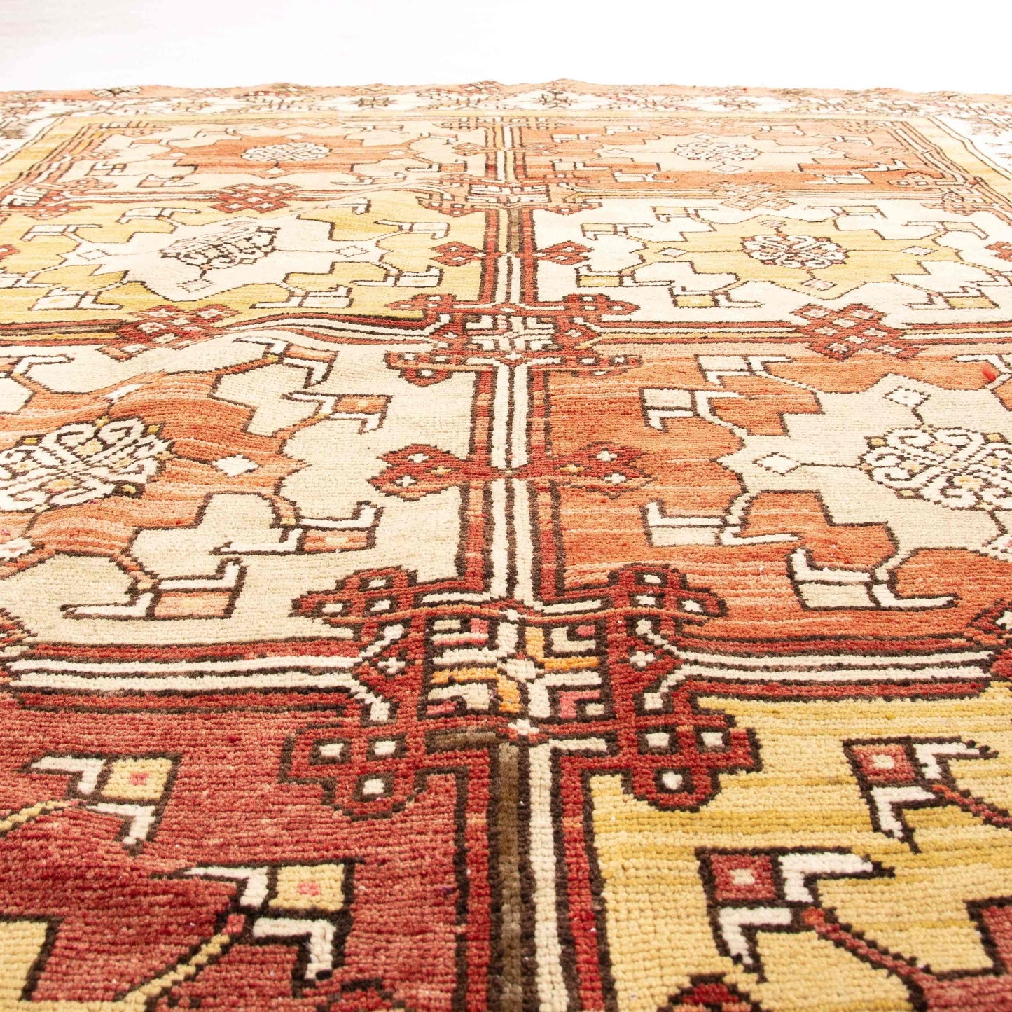 Oriental Rug Anatolian Handwoven Wool On Cotton 160 x 220 Cm - 5' 3'' x 7' 3'' Red C014 ER12