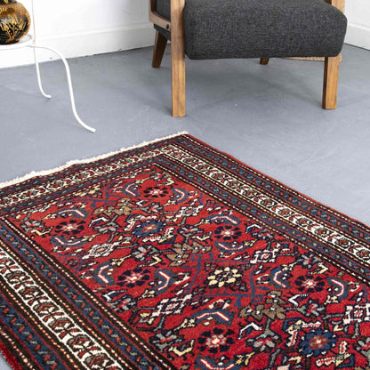 Oriental Runner Rug Anatolian Handwoven Wool On Cotton 98 x 410 Cm - 3' 3'' x 13' 6'' Red C014 ER12